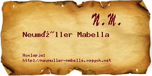 Neumüller Mabella névjegykártya